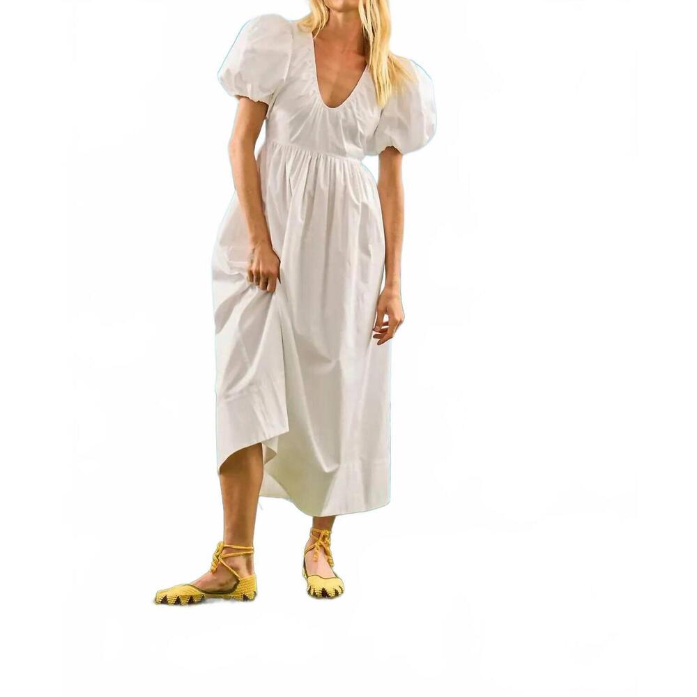 NEW HUNTER BELL augusta maxi dress in white